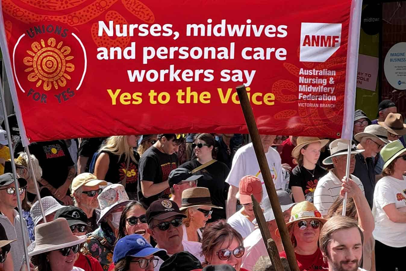 Nurses, midwives and personal care workers say Yes to the Voice